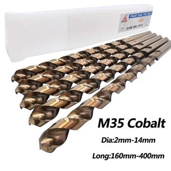M35 Кобалт HSS-CO Изключително дълъг прав джолан обрат свредло пробиване дупка отварачка инструмент за неръждаема стомана легирана стомана чугун
