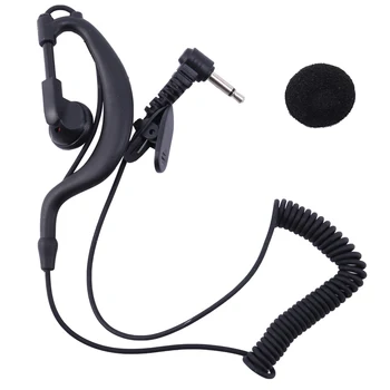 Ear Hook слушалка 3.5mm G форма жак слушане само слушалка слушалки за KENWOOD радио високоговорител микрофон за уоки-токи