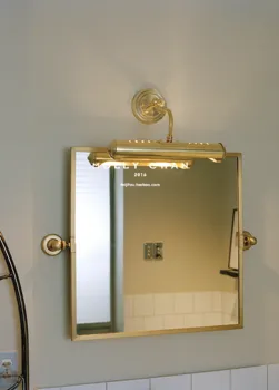 Моли Чан Ретро месинг баня грим стая декоративна живопис мед огледало фар пътека коридор стена лампа