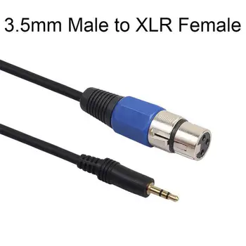 1 5m стерео 3 5mm мъжки към XLR женски аудио проводник за микрофон високоговорител миксер