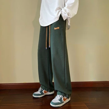 Hip Hop Casual Pants Мъжки прави панталони Голям размер Мъжки Loose Black Streetwear Спортни панталони Джогъри Извънгабаритни спортове