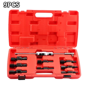 9Pc Blind Hole Slide Hammer Pilot Bearing Puller Internal Extractor Removal Kit 8-32MM Car Disassembly Tool