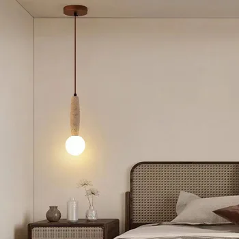Nordic естествен камък вътрешен полилей мрамор трапезария кухненско осветление спалня лампа тел регулируема дропшипинг