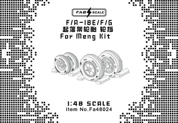 FAB FA48024 1/48 Скала F/A-18E/F/G Гуми/клинове за колесници (За MENG KIT)