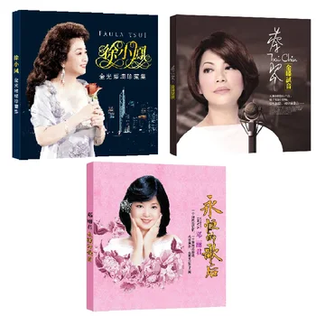 китайски 12cm Vinyl Records LPCD Disc Paula Tsui Tsai Chin Teresa Teng China Female Singer Pop Music 9 CD Disc Lyrics Book