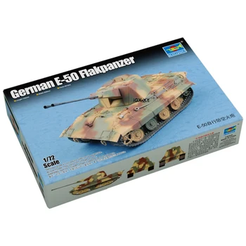 Тромпетист 07124 1/72 немски E50 E-50 Flakpanzer танк противовъздушна артилерия събрание пластмасови военни играчка модел сграда комплект