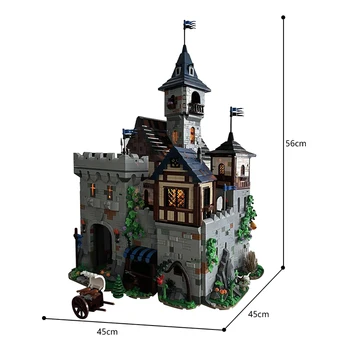 MOC-154776 Модулен блок за изграждане на замъка на черния сокол с оръжейна и стражева кула 6565 бр. Средновековна крепост на замъка