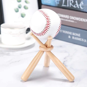 Мини бейзбол прилеп скоба бейзбол притежателя бейзбол голф тенис топка изложбена стойка сувенирна топка дърво подкрепа притежателя нов