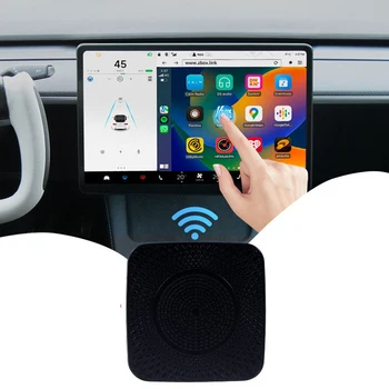 Безжичен CarPlay адаптер за Tesla Модел 3 Y X S Адаптер за кола Безжичен Carplay Поддръжка Безжичен Android Auto/CarLife