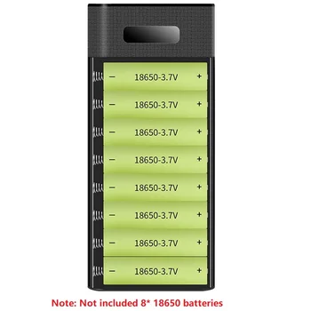  DIY 8 * 18650 батерия мощност банка случай двойна USB TypeC безплатно заваряване батерия притежателя черупка не запояване съхранение кутия за телефон