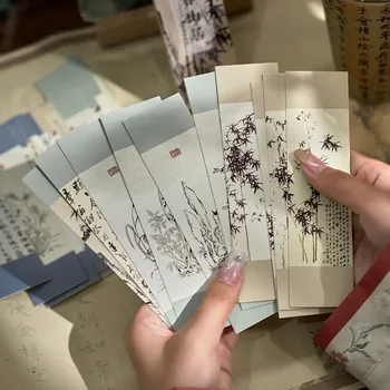 30 бр. Китайски стил поезия тема отметки набор хартия маркер за училище офис консумативи канцеларски материали