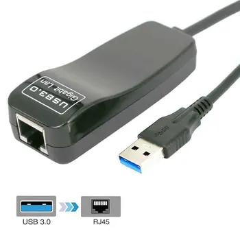 USB3.0 към RJ45 кабелна гигабитова мрежова карта кабел Ethernet адаптер 1000Mbps Lan за преносим компютър TV BOX MACBOOK