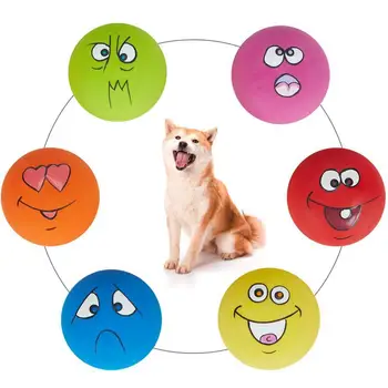 6PCS Играчки за кучета Squeaker латекс подскачащи топка скърцаща гумена играчка за моето куче Малки кучета Интерактивни консумативи за домашни любимци Аксесоари за кучета