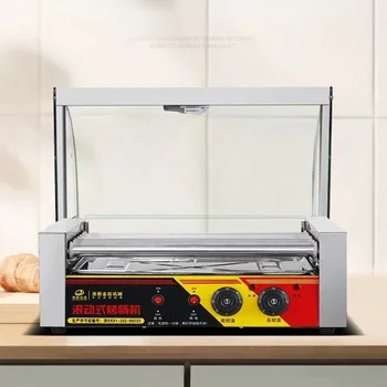 хот-дог машина Машина за печена наденица Малък автоматичен производител за контрол на температурата Електрическа машина за колбаси на скара