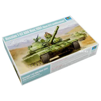 Тромпетист 01554 1/35 руски Т-62 T62 BDD Mod 1984 танк военни деца играчка подарък пластмасов монтаж сграда модел комплект
