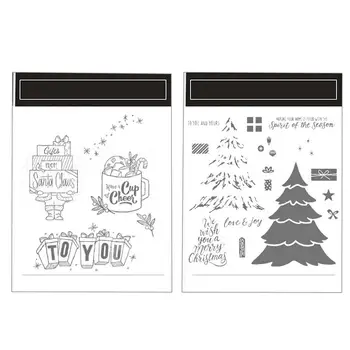 Clear Stamps Коледно дърво DIY Scrapbooking изкуства щамповане печат комплекти и умира за занаяти Създаване на зашеметяващи ръчно изработени карти