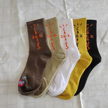 Нов кактус Джак бродирани плетени чорапи тенденция хип-хоп средата тръба чорапи спортни чорапи